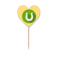thumbnail image 1 of Green Round Horseshoe Logo Festival Toothpick Flags Heart Lable Cupcake Picks, 1 of 3