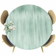 thumbnail image 1 of Green Round Tablecloth, Fitted Table Cover with Elastic for 36"-44" Round Tables, Modern Abstract Art Ombre Striped Table Cloth Outdoor Indoor Dinning Party Waterproof Tablecloths, 1 of 7