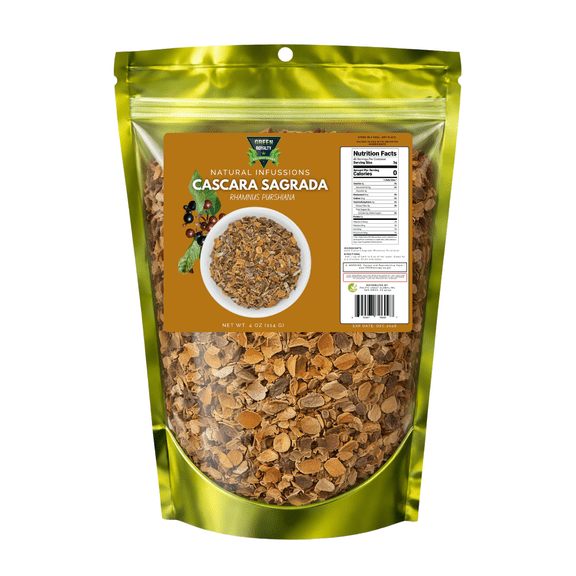 Green Royalty- Cascara Sagrada Bark 4 Oz - Herbal Leaves-For Digestion