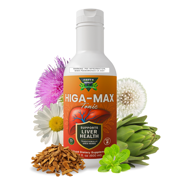 Higa-Max Herbal Tonic Liquid Supplement 20.2 fl oz (600 ml)  Botanical Blend with Artichoke, Dandelion & Herbal Extracts  Daily Wellness Liquid