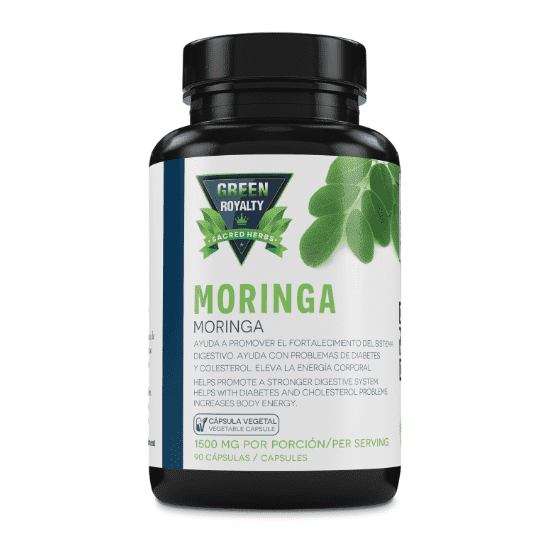 Green Royalty Moringa Capsules 1500mg per Serving 90 Vegetable Capsules Plant-Based Daily Supplement