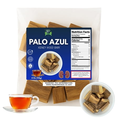 Green Royalty Palo Azul Kidney Wood Bark Tea – 4 oz Bag, Natural Herbal Loose Bark, Makes 30+ Cups