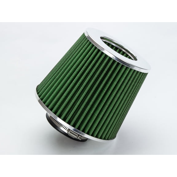 Green Rtunes Racing Inlet Short/Truck Air Intake Cone Replacement Quality Dry Air Filter (3.5")