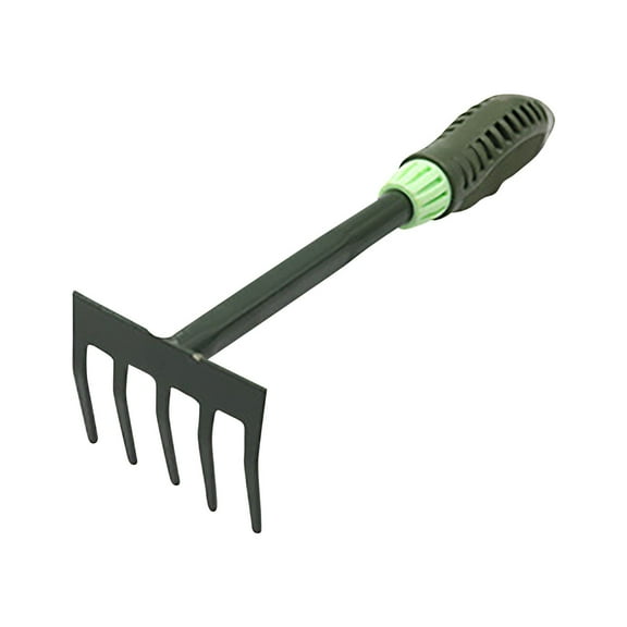 Green Rubber Garden Shovel | Metal Planting Tool for Flowers & Vegetables | Outdoor Land Plowing Hoe | Flower Shovel with Plastic Handle | 1-Piece Set