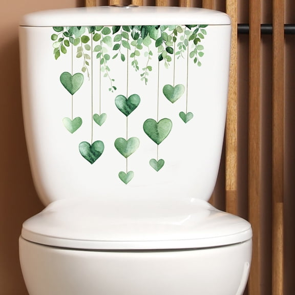Green Rubber Toilet Stickers, High Definition Clear Printing DIY Craft Stickers For Scrapbook Card Making Journal Decor Art Projects