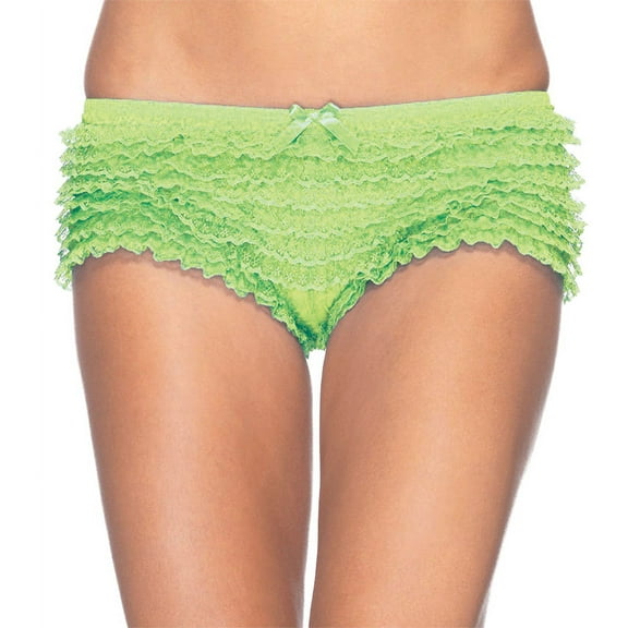 Green Ruffle Tanga Short 2985 Green