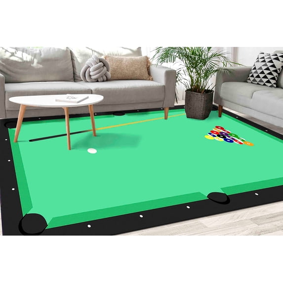 Green Rug, Machine Washable Rug, Printed Rug, Gift For Her, Billiards Rugs, Playing Room Rug, Motivational Rugs, Front Door Rug, Runner Rug, 3.3'x6.5' - 100x200 cm