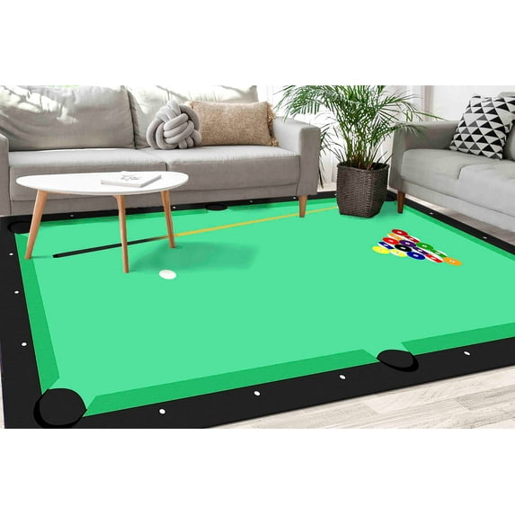 Green Rug, Machine Washable Rug, Printed Rug, Gift For Her, Billiards Rugs, Playing Room Rug, Motivational Rugs, Front Door Rug, Runner Rug, 3.3'x9.2' - 100x280 cm