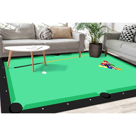Green Rug, Machine Washable Rug, Printed Rug, Gift For Her, Billiards Rugs, Playing Room Rug, Motivational Rugs, Front Door Rug, Runner Rug, 3.9'x5.9' - 120x180 cm