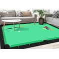 thumbnail image 1 of Green Rug, Machine Washable Rug, Printed Rug, Gift For Her, Billiards Rugs, Playing Room Rug, Motivational Rugs, Front Door Rug, Runner Rug, 2'x3' - 60x90 cm, 1 of 8