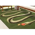 thumbnail image 1 of Green Rugs, Soft Rug, Office Decor Rug, Snake Pattern Rug, Hallway Rugs, Animal Rug, Luxury Rug, Animal Rug Step Rug, Accent Rug, Home Decor, 3.9'x5.9' - 120x180 cm, 1 of 8