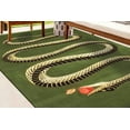 thumbnail image 1 of Green Rugs, Soft Rug, Office Decor Rug, Snake Pattern Rug, Hallway Rugs, Animal Rug, Luxury Rug, Animal Rug Step Rug, Accent Rug, Home Decor, 3.3'x9.2' - 100x280 cm, 1 of 8