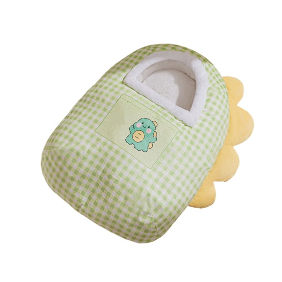 Green S Cozy Cat Capsule Bed Soft Enclosed Winter Sleeping Bag For Kittens With Removable Cushion