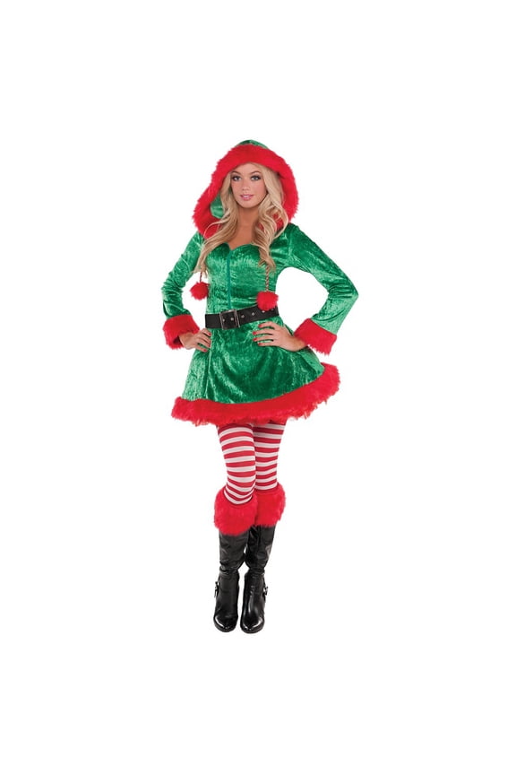 Green Sassy Elf Adult Costume - Small