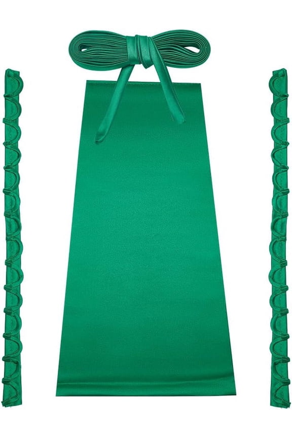 Green Satin Zipper Replacement Set Satin Corset Back Kit Adjustable DIY Craft Wedding Dress Accessories Materials