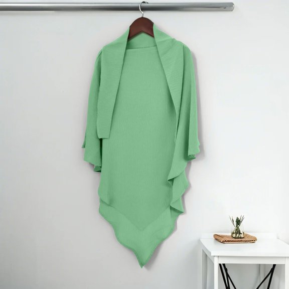 Green Scarf for Women Kids Children Solid Daily Casual Holidays Muslim Headscarf on Sale Clearance