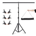 T-Shape Backdrop Stand Support KIT 6.56x6.56ft with Strong Spring ...