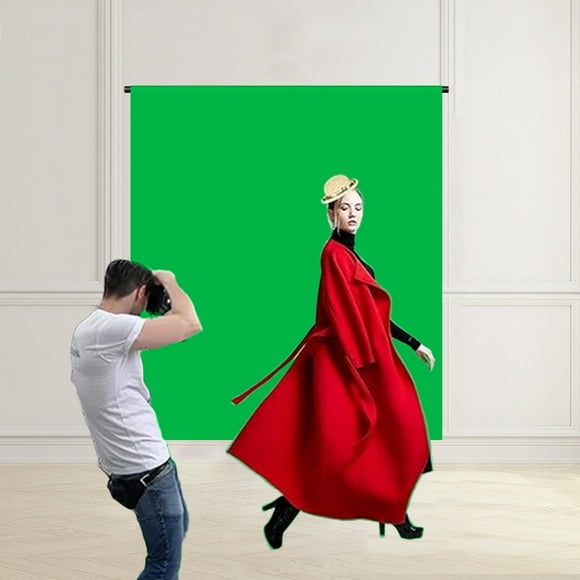 Green Screen - Live Shooting Keying Background Curtain Solid Color Background - Reusable Fabric Background - Great for Portraits and Product Shoots