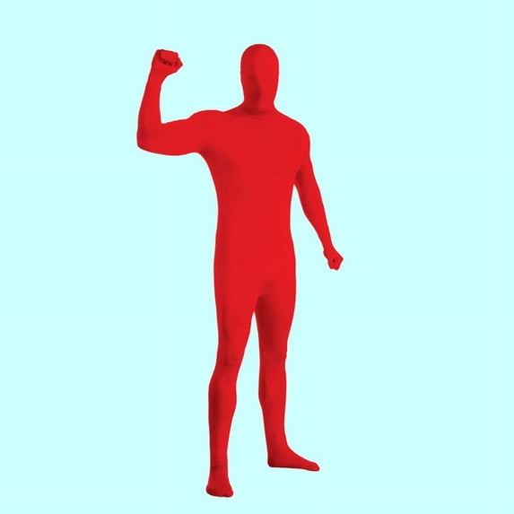 Green Screen Suit Chroma Key Jumpsuits for Movie Video Invisible Effect Photographic Filming Studio Props (Red,175-190cm)