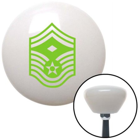 Green Senior Master Sergeant First Sergeant White Retro Shift Knob with M16 x 1.5 Auto