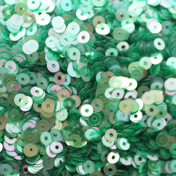 Green Sequins 3mm Crystal Rainbow Iris Iridescent Made in USA