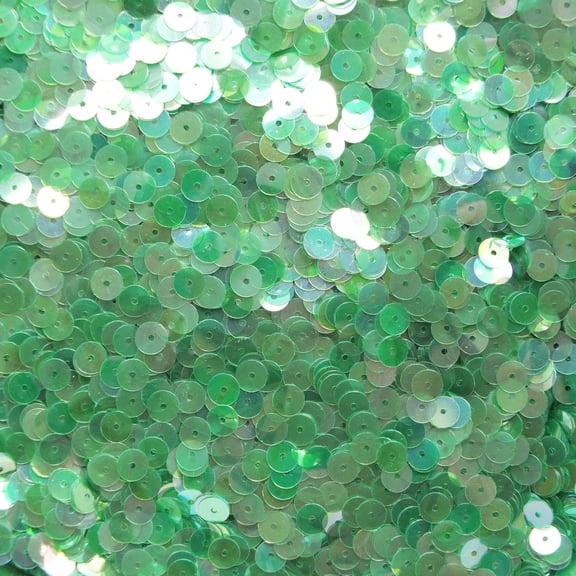 Green Sequins 6mm Crystal Rainbow Iris Iridescent Made in USA