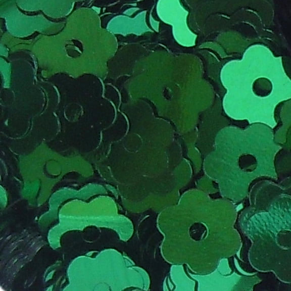 Green Sequins 6mm Shiny Metallic Made in USA