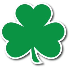 Green Shamrock 5" Car Decal