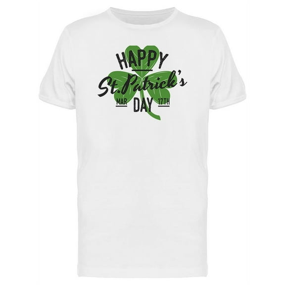 Green Shamrock Clover T-Shirt Men -Image by Shutterstock, Male 3X-Large