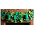 thumbnail image 1 of Green Shamrock St Patrick's Day Floral Backdrop Banner Party Background Decorations Lucky Props Event Decor Celebrations Festive Display, 1 of 8