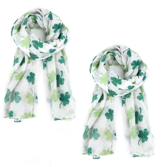 Green Shamrock St. Patrick's Day Scarf for Women