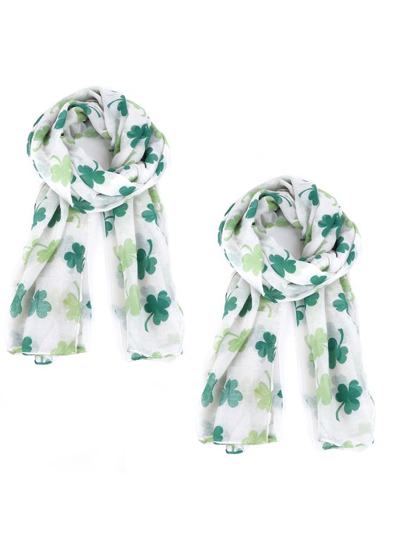 Green Shamrock St. Patrick's Day Scarf for Women