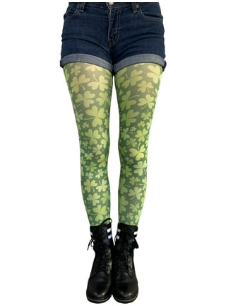 Green Tights Spider Webs for Women