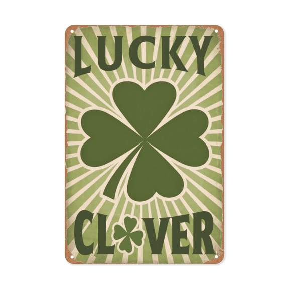 Green Shamrocks Clovers metal sign Celtic Holiday Decor Irish Heritage Art Perfect Hanging Pub Bar Entryway With Emerald Finish Weatherproof Coating St Patricks Day Lucky Gift Friend 8x12 inch