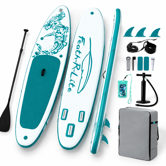Green Shark 10'6''x33''x6'' Inflatable Stand Up Paddle Board for All Skill Levels