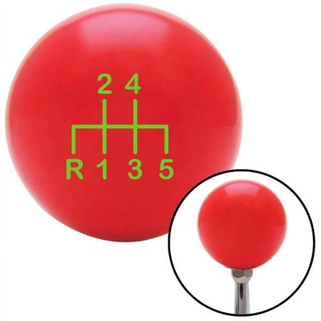 Green Shift Pattern 17n Red Shift Knob with M16 x 1.5 Insert Shifter Auto Manual