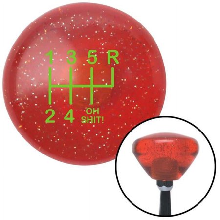 Green Shift Pattern OS26n Orange Retro Metal Flake Shift Knob with M16 x 1.5 Insert