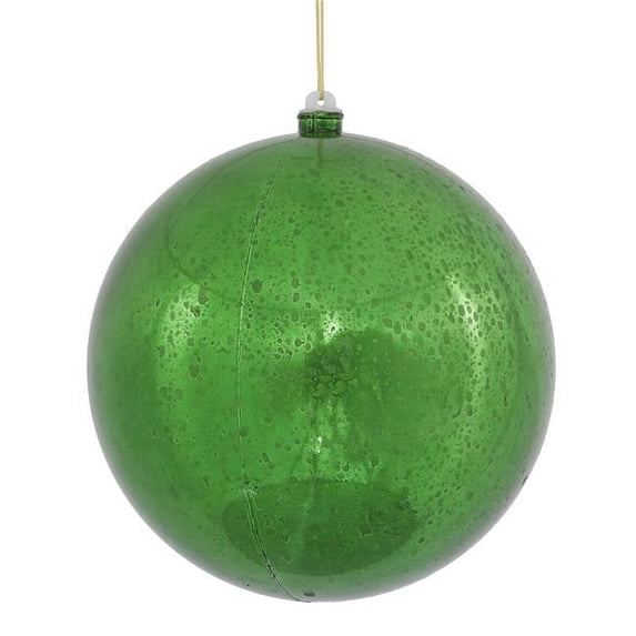 Green Shiny Mercury Finish Ball Ornament, 10 in.