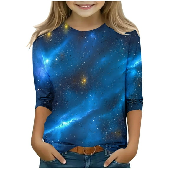 Green Shirt Kids Girls' Tops, Tees & Blouses St Patricks Day Stickers for Kids Tan T Shirt Kids Solid Tshirt Girls T-Shirts Size 10-12