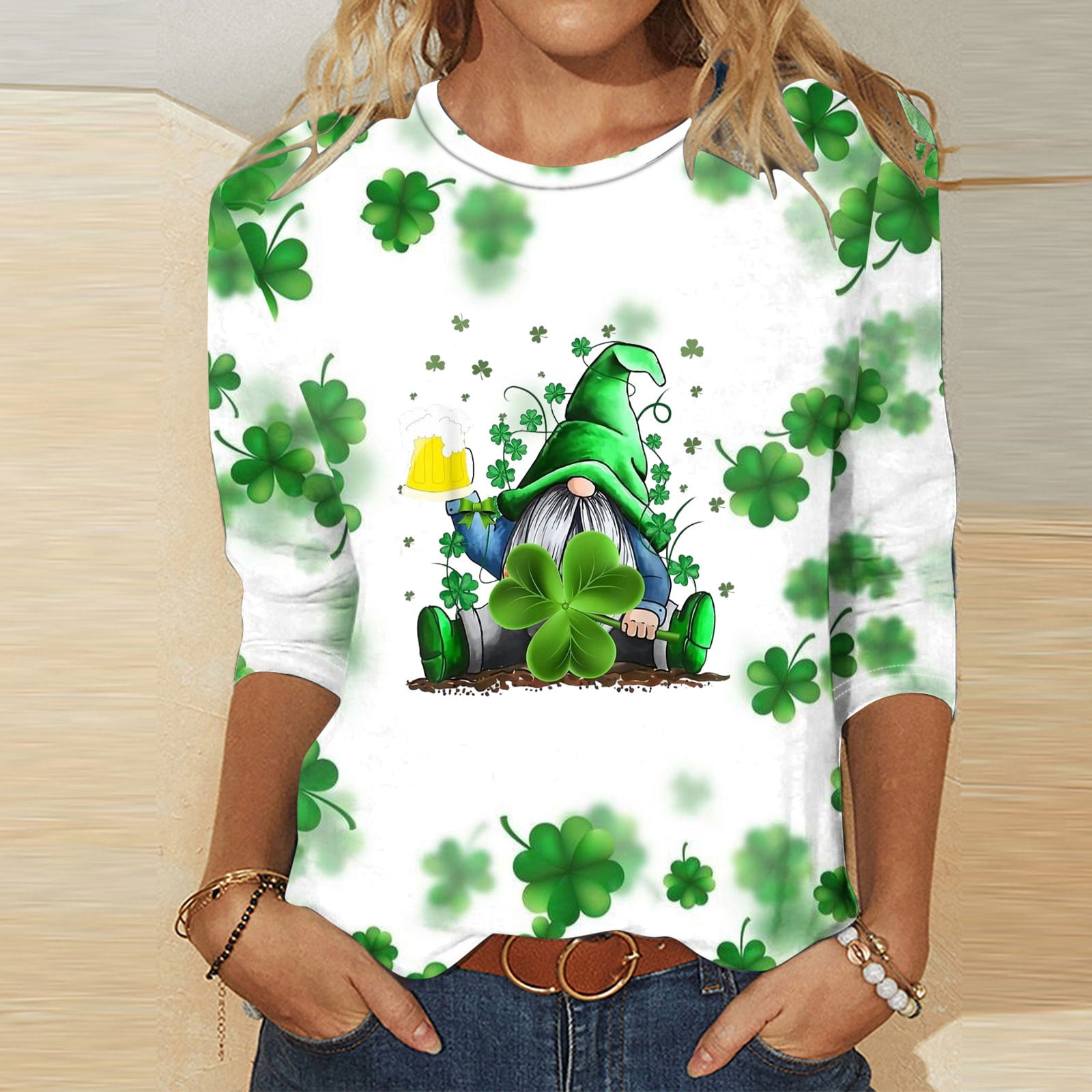 Green Shirts For Women St Patricks Dayst Patricks Day Shirts For Women 2024 Shamrocks Graphic 3 7325