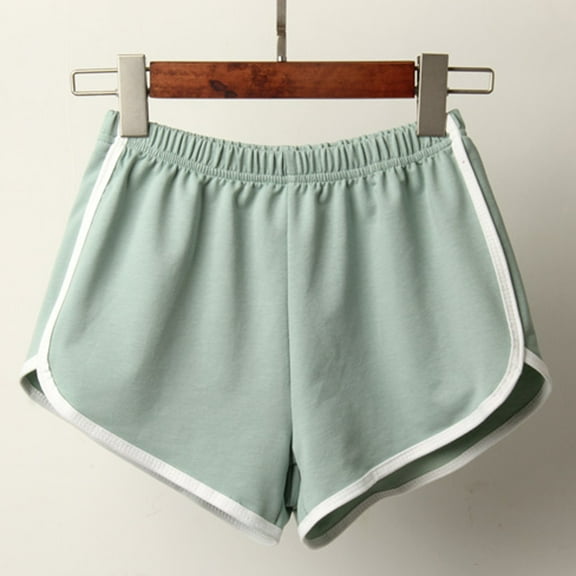 Green Shorts for Women Summer Sport Casual Shorts Beach Short Pants