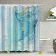thumbnail image 1 of Green Shower Curtain, Light Green Marble Fabric Shower Curtains for Bathroom Room Divider 72x72inches Abstract Modern Ink Art Decor Waterproof Shower Curtain Set with Hooks, 1 of 3