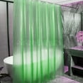 thumbnail image 1 of Green Shower Curtain Liner, 100% Waterproof EVA 3D Shower Curtains with 3 Duty Heavy Bottom Magnets and 12 Rust Proof Grommets, 72x72 Weighted Shower Liner for Shower Stall, Bathtubs, 1 of 12