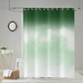 thumbnail image 1 of Green Shower Curtain, Ombre Green White Pattern Bath Curtains Abstract Sage Green Bathroom Curtain Waterproof Fabric with Hooks for Home Decor, 72Wx72H, 1 of 6