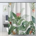 thumbnail image 1 of Green Shower Curtain for Bathroom Tropical Leaves Plant Bath Decor 72 x 72 Inch with 12 Hooks, 1 of 7