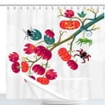 thumbnail image 1 of Green Shower Curtain with Golden Rope & Geode Design - "Miri & Tax Thet Basidy" - Stylish Bathroom Decor, 1 of 5