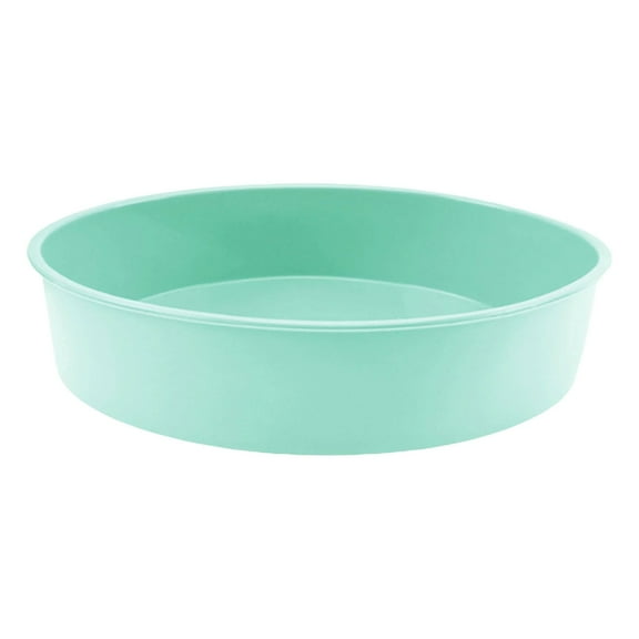 Green Silicone 10-Inch Round Baking Mold, Heat-Resistant for Mini Bakeware & Cake Layers (1pc)
