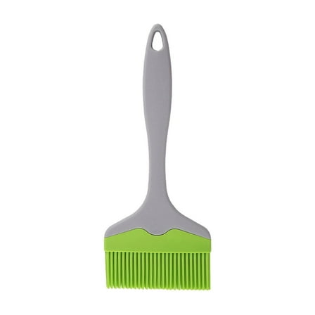 Green Silicone Basting Brush With Removable Head For Oil Sauce And Grilling Wide 3.5 Inch Brush Easy To Clean And Dishwasher Safe