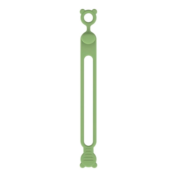Green Silicone Cable Ties For Organizing Power Cords And Data Cables Reusable And Adjustable 10 Pack For Home