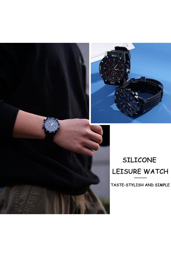 Green Silicone Casual Watch